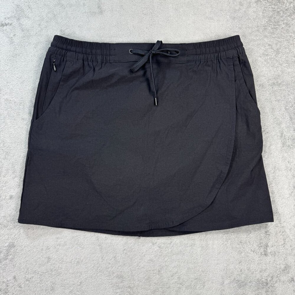 Eddie Bauer Womens Tulip Hem Skort Hiking Active Mini Skirt Stretch Outdoor Blk